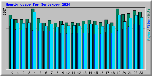 Hourly usage for September 2024