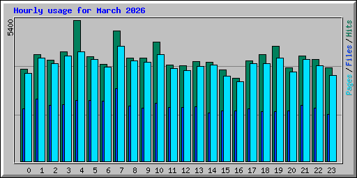 Hourly usage for March 2026